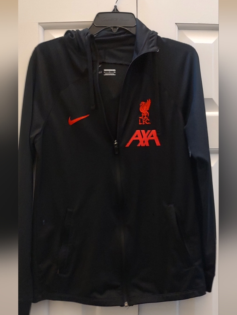 Nike Black Hoodie with Liverpool Logo.